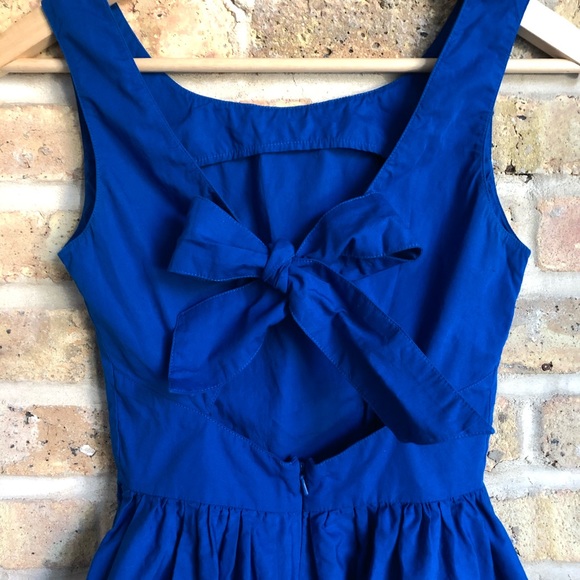Topshop Royal Blue A-Line Party Dress - Picture 2 of 7